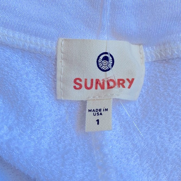 NEW Sundry SMILE White Sweatpants Size 1 (small) - Picture 8 of 9